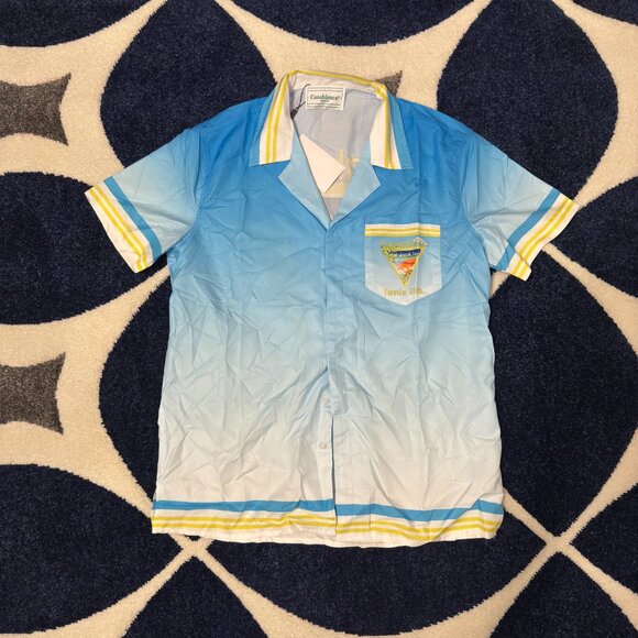 Casablanca Tennis Club Light Blue Shirt and Shorts Set Mens Large - Picture 2 of 7